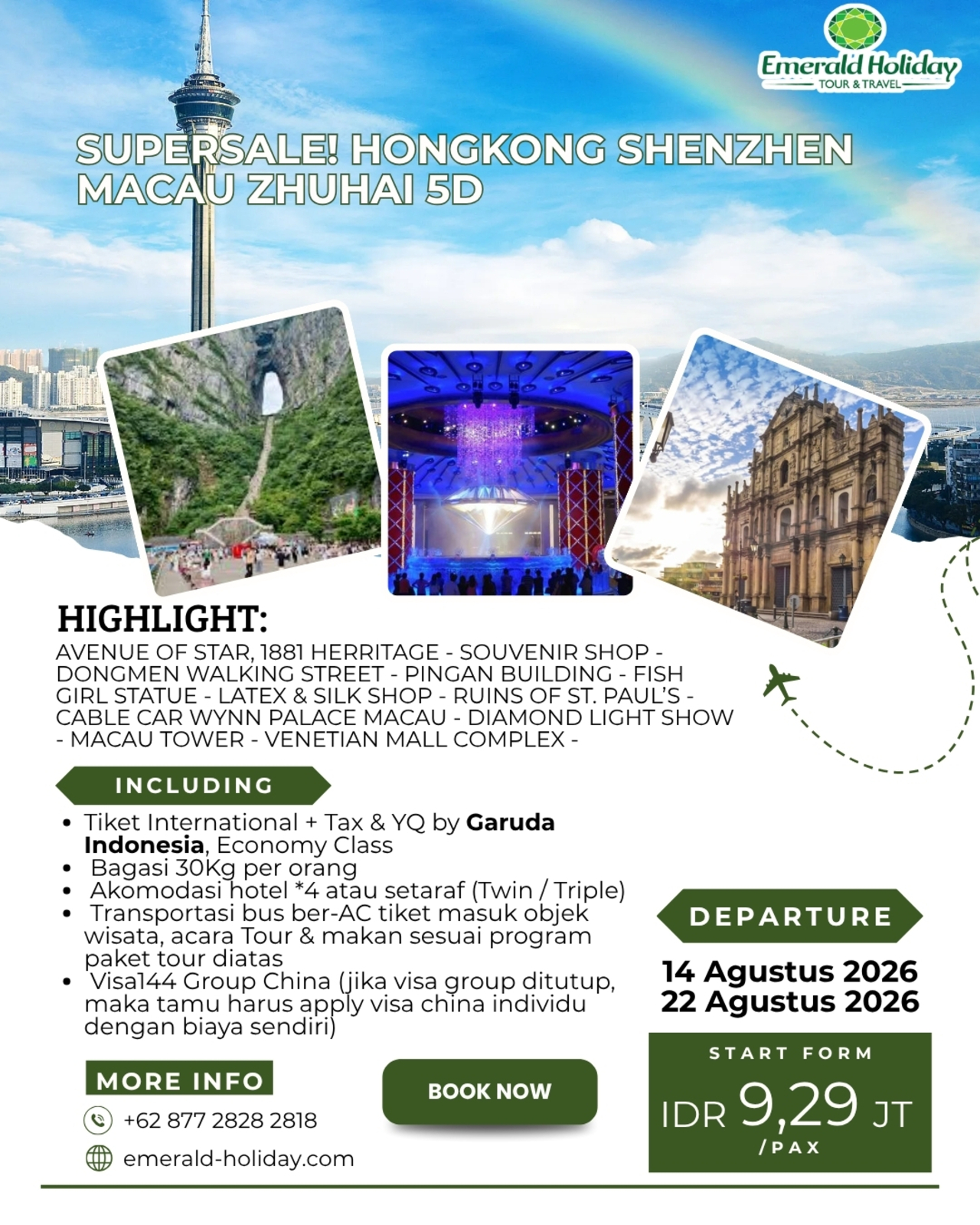ESCAPE HONGKONG SHENZEN MACAU
